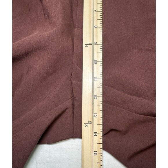 PAIGE Women's Aracelli Cuffed Hem High‎ Waist Dress Pants Mahogany SIZE 12 NWT - Picture 9 of 10